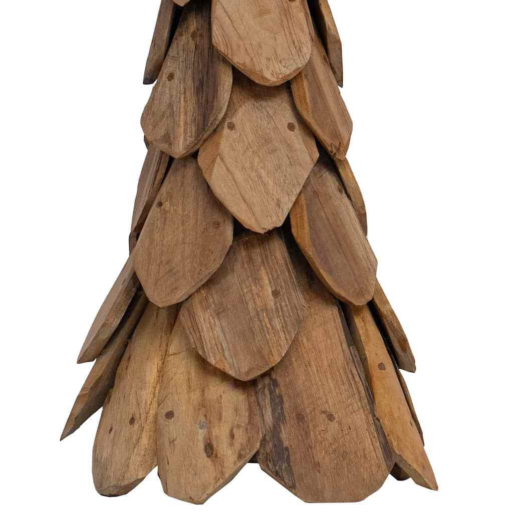 Sapin de Noël avec support Marron 110 cm Bois de teck solide - XIOS
