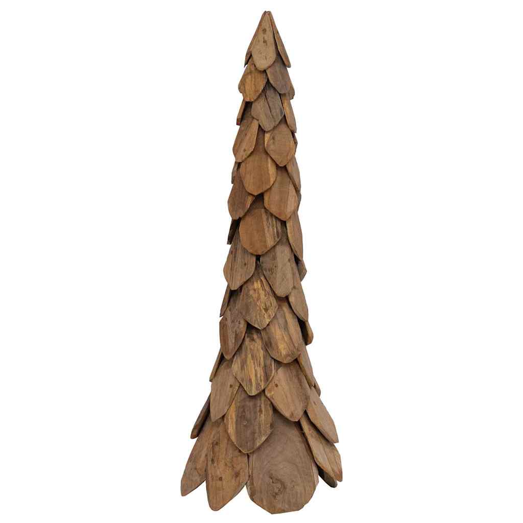 Sapin de Noël avec support Marron 110 cm Bois de teck solide - XIOS