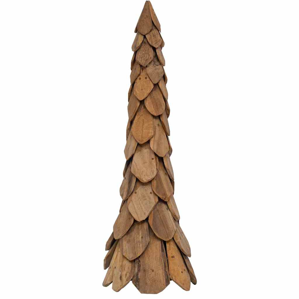 Sapin de Noël avec support Marron 110 cm Bois de teck solide - XIOS