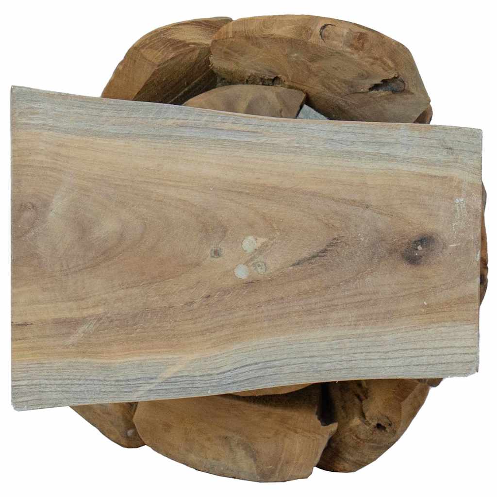 Sapin de Noël avec support Marron 60 cm Bois de teck solide - XIOS