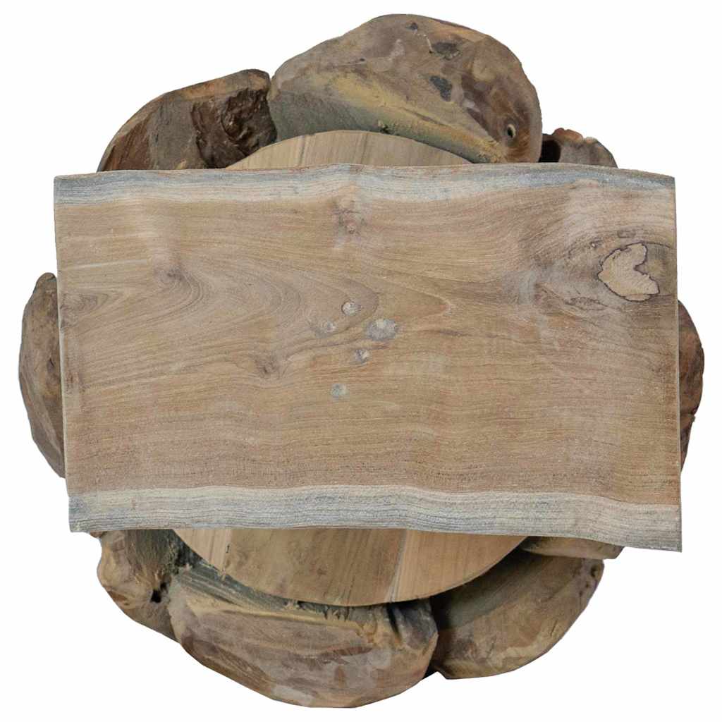 Sapin de Noël avec support Marron 90 cm Bois de teck solide - XIOS