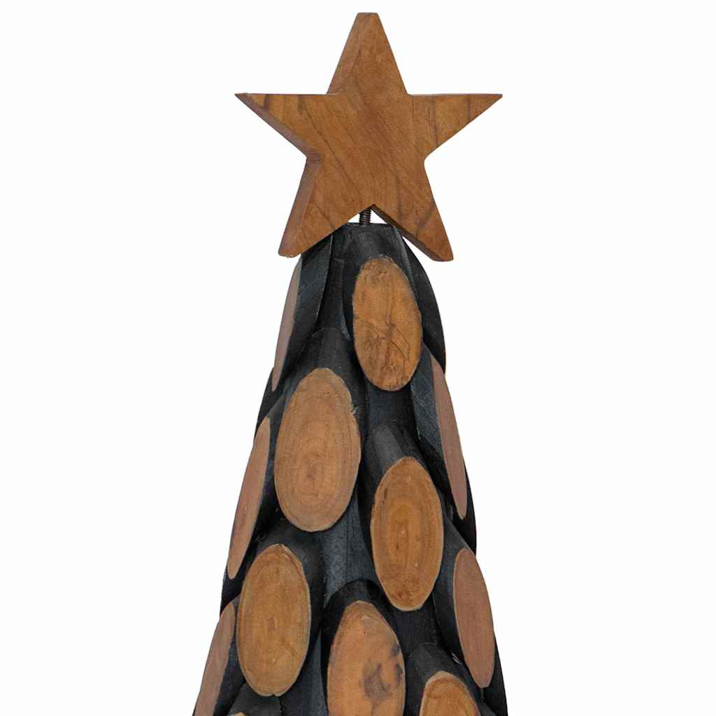 Sapin de Noël avec support Marron 60 cm Bois de teck solide - XIOS