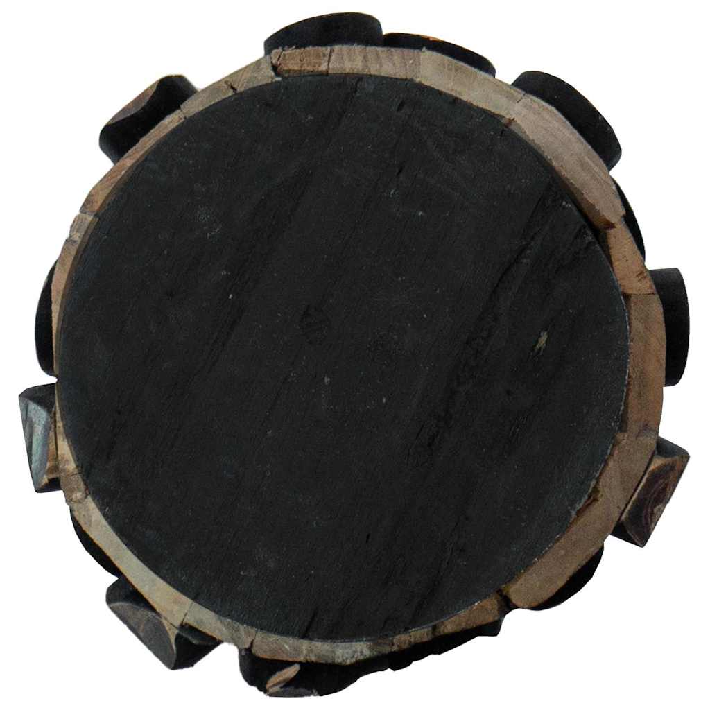 Sapin de Noël avec support Marron 60 cm Bois de teck solide - XIOS