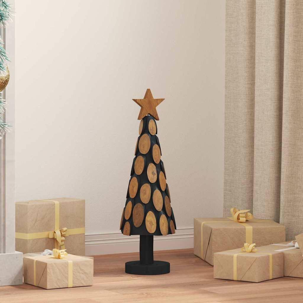 Sapin de Noël avec support Marron 60 cm Bois de teck solide - XIOS