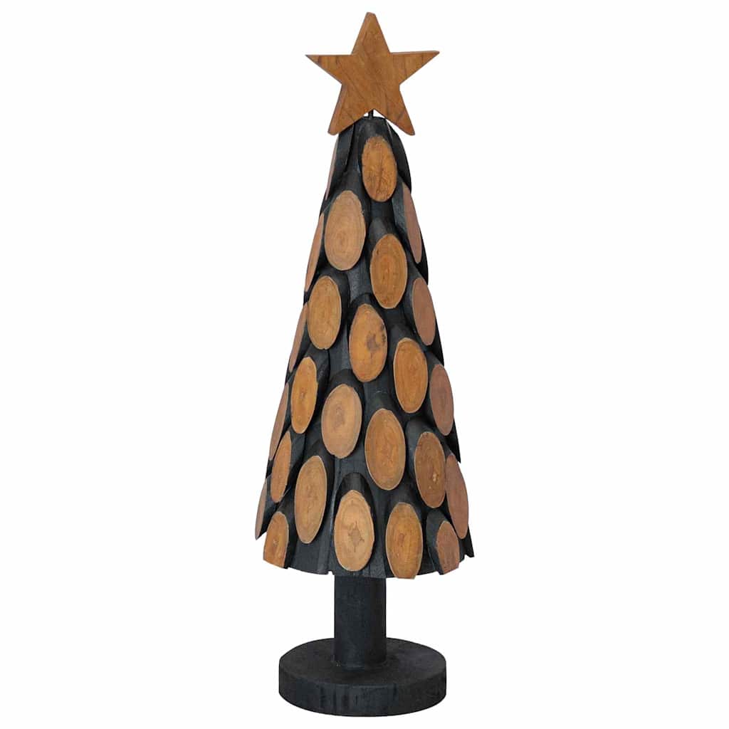 Sapin de Noël avec support Marron 60 cm Bois de teck solide - XIOS