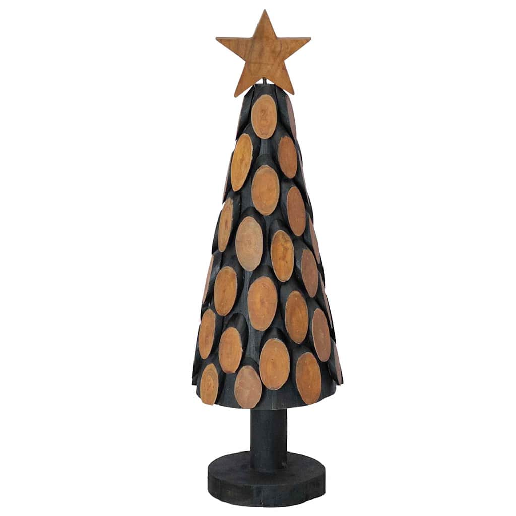 Sapin de Noël avec support Marron 60 cm Bois de teck solide - XIOS