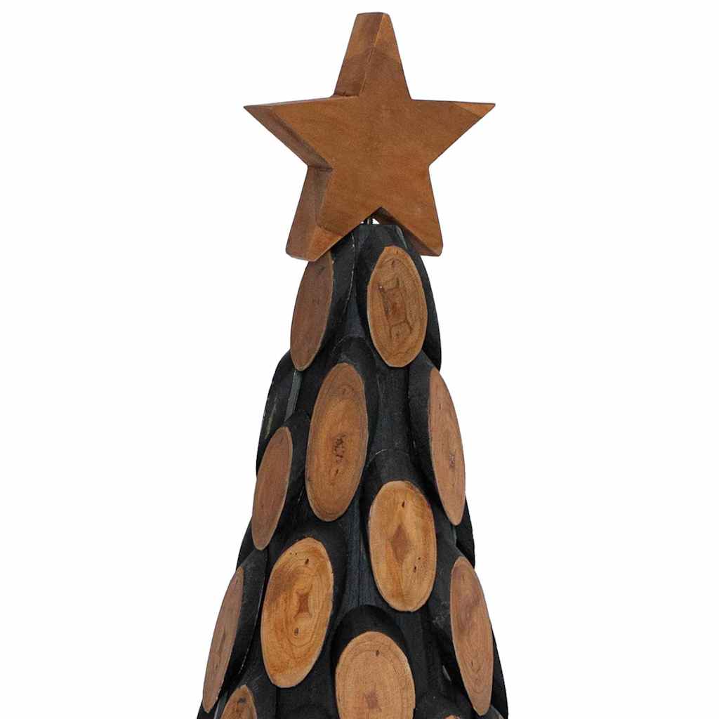 Sapin de Noël avec support Marron 90 cm Bois de teck solide - XIOS