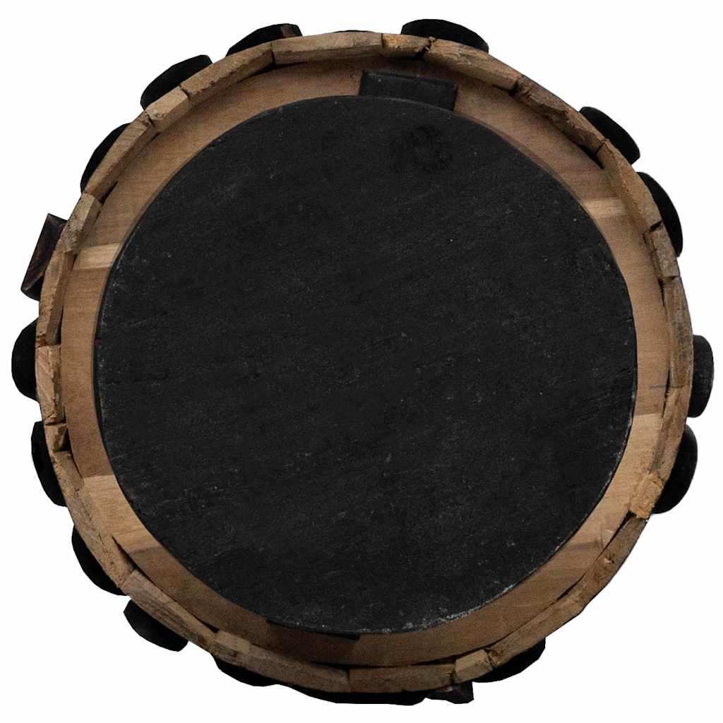 Sapin de Noël avec support Marron 150 cm Bois de teck solide - XIOS