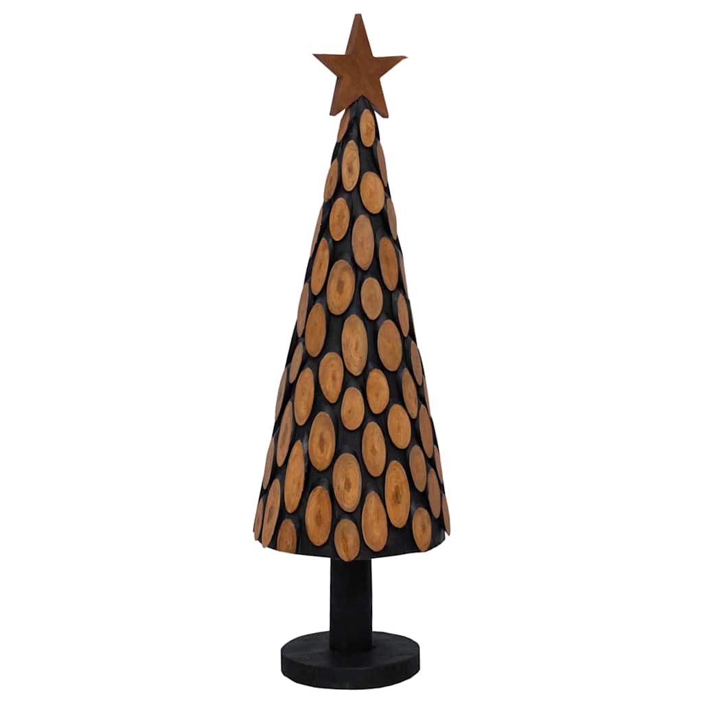 Sapin de Noël avec support Marron 150 cm Bois de teck solide - XIOS