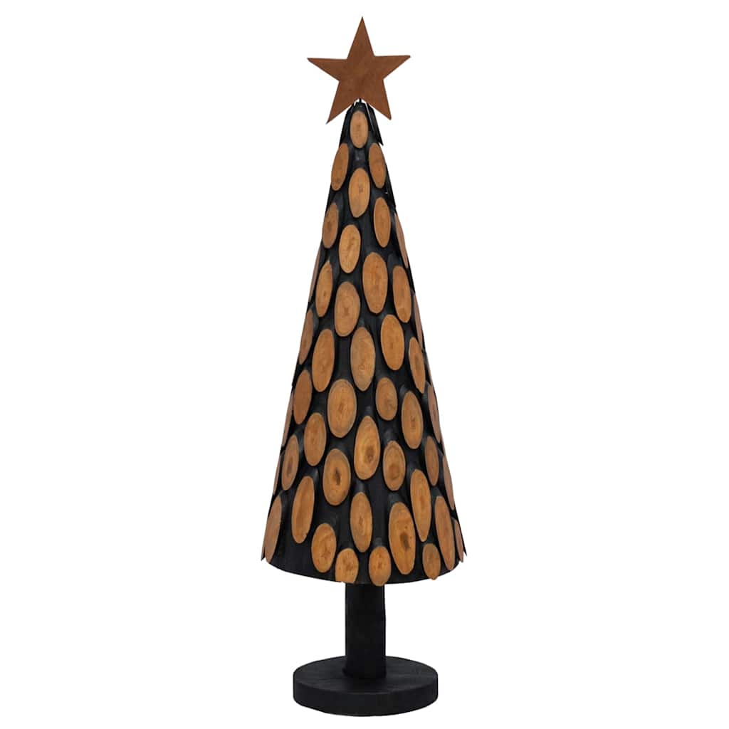 Sapin de Noël avec support Marron 150 cm Bois de teck solide - XIOS