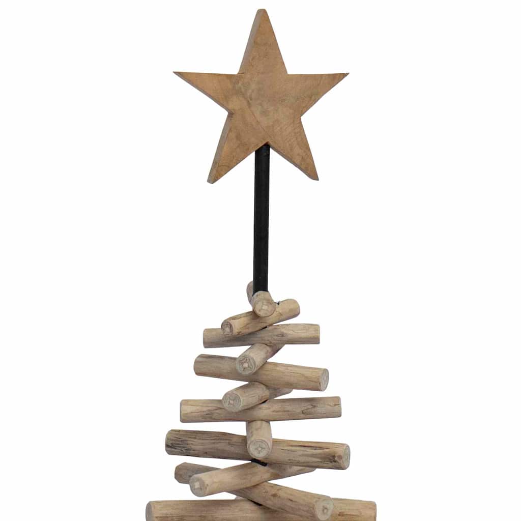 Sapin de Noël avec support Marron 120 cm Bois de teck solide - XIOS