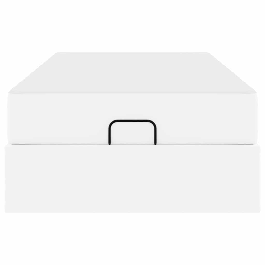 Cadre de lit avec matelas Blanc pur 90 x 190 cm Faux cuir - XIOS