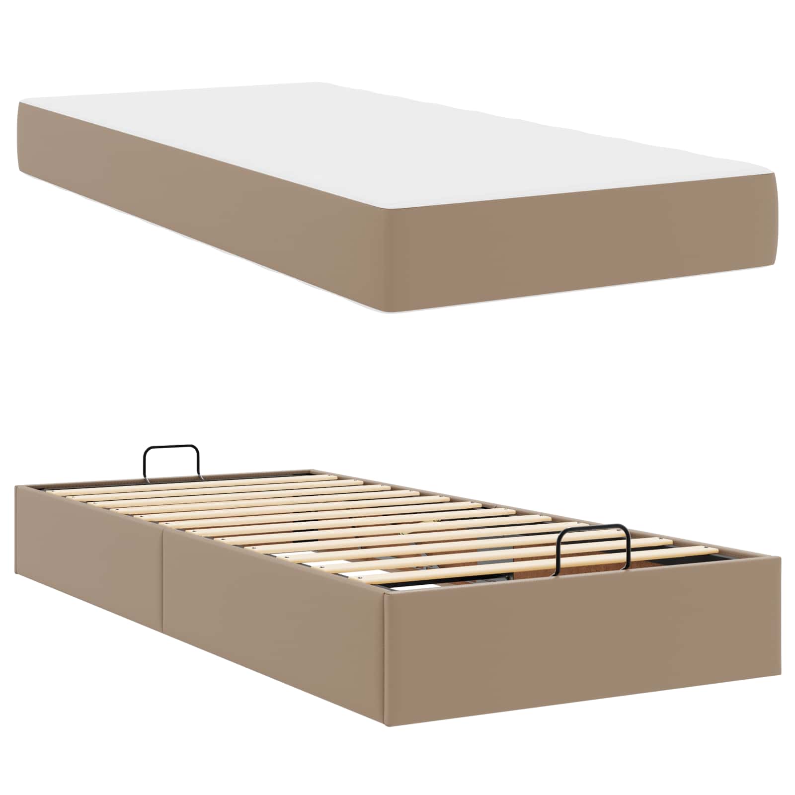 Cadre de lit avec matelas Autre 2 pcs Tan PVC - XIOS