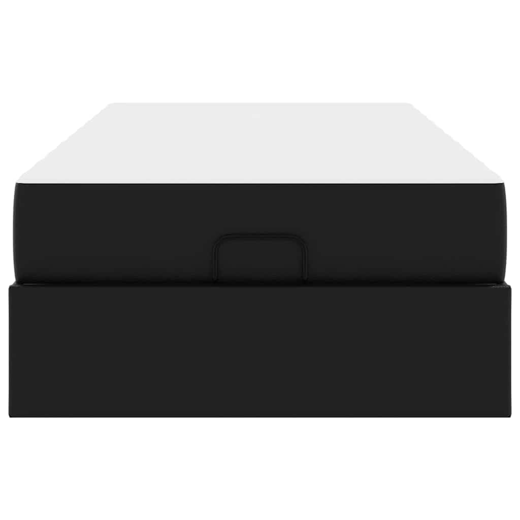 Cadre de lit avec matelas Noir 90 x 200 cm Faux cuir - XIOS