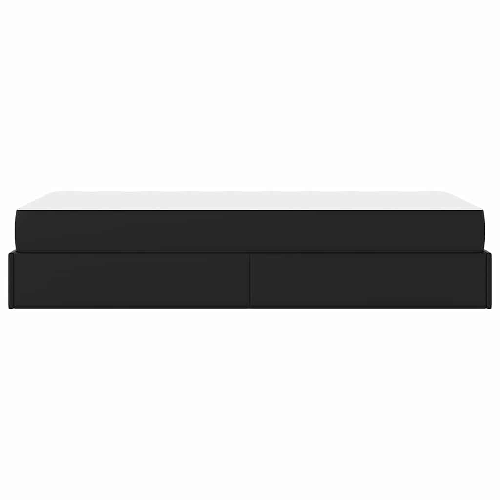 Cadre de lit avec matelas Noir 90 x 200 cm Faux cuir - XIOS
