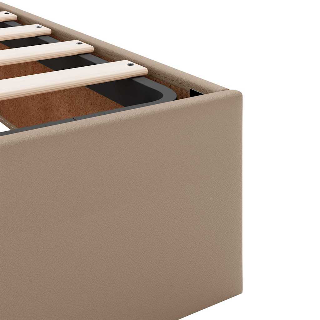 Cadre de lit avec matelas Cappuccino 100 x 200 cm Faux cuir - XIOS