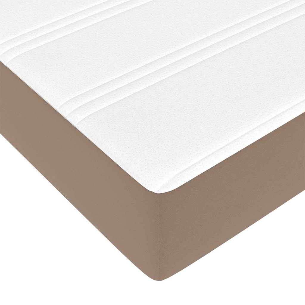 Cadre de lit avec matelas Cappuccino 100 x 200 cm Faux cuir - XIOS