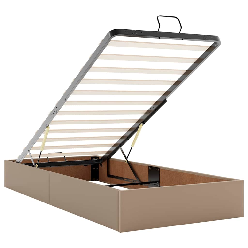 Cadre de lit avec matelas Cappuccino 100 x 200 cm Faux cuir - XIOS