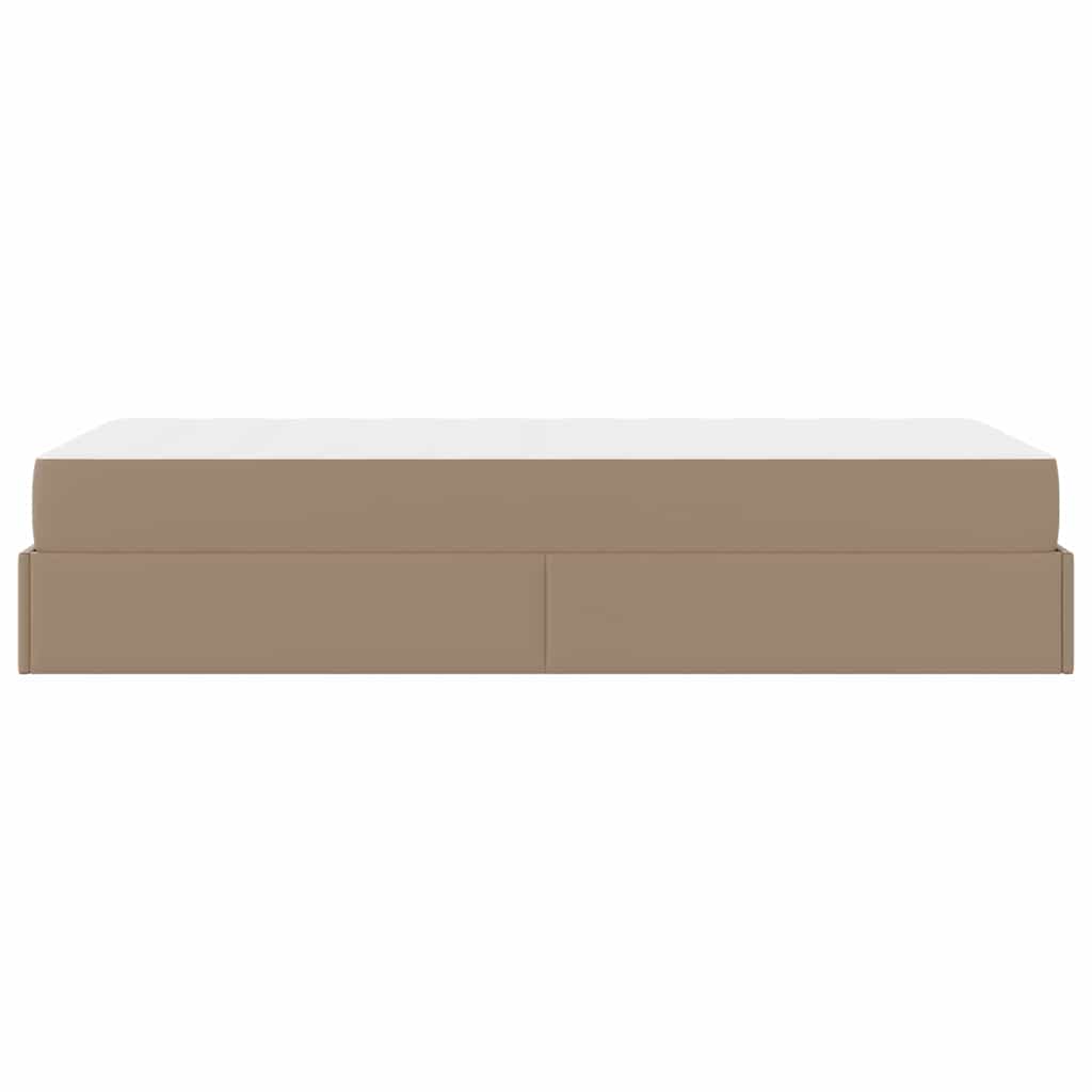 Cadre de lit avec matelas Cappuccino 100 x 200 cm Faux cuir - XIOS