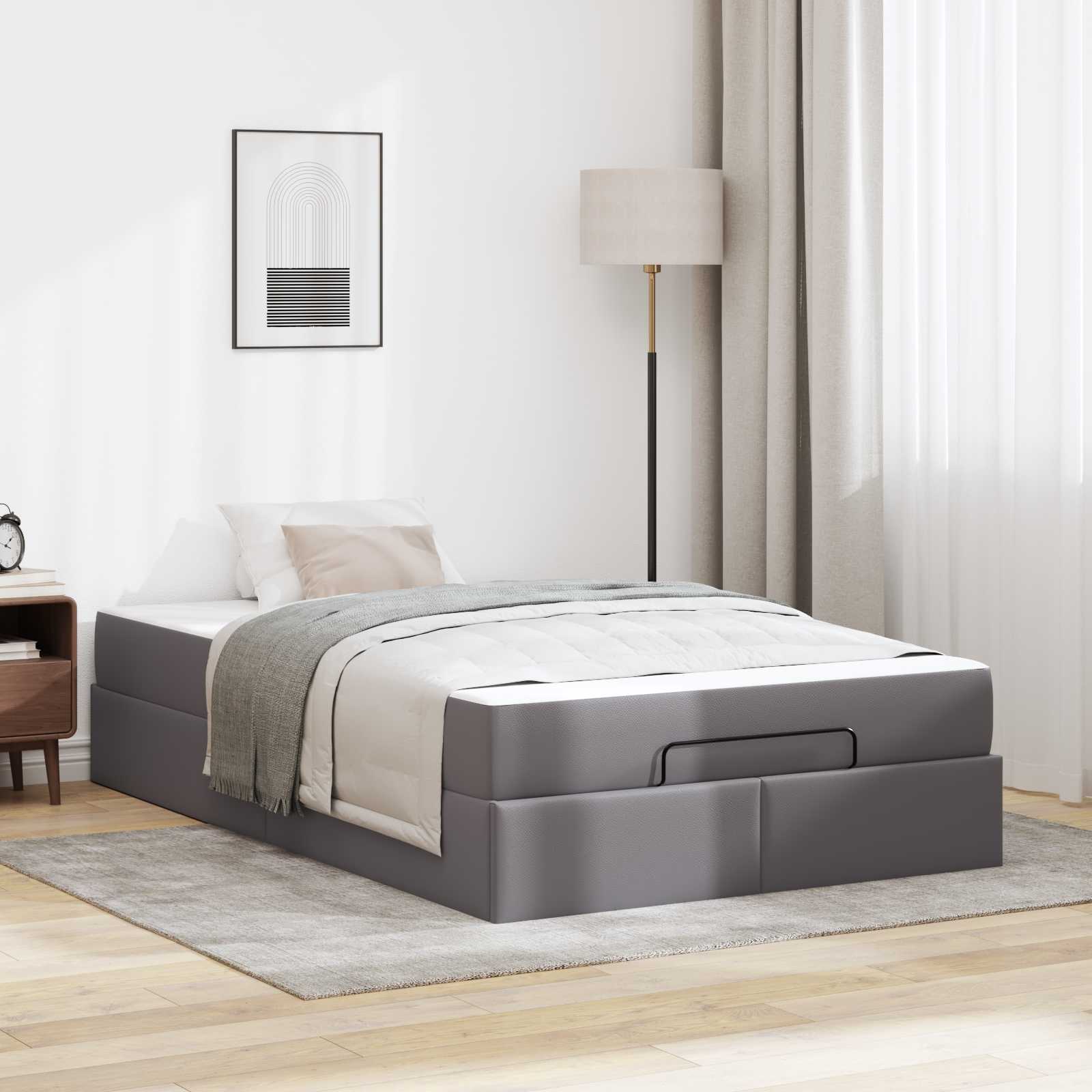 Cadre de lit avec matelas Autre 2 pcs Gris PVC - XIOS