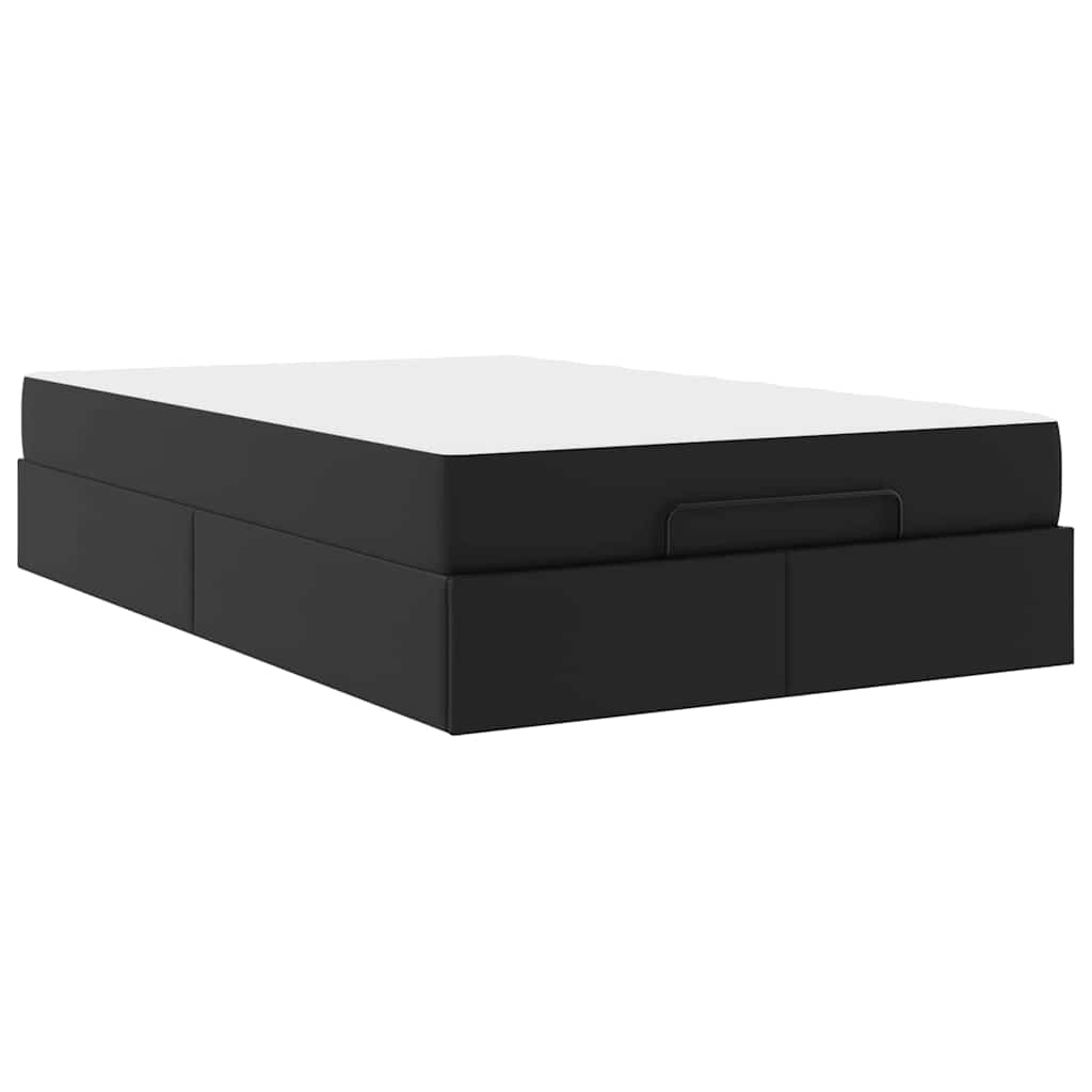 Cadre de lit avec matelas Noir 120 x 200 cm Faux cuir - XIOS