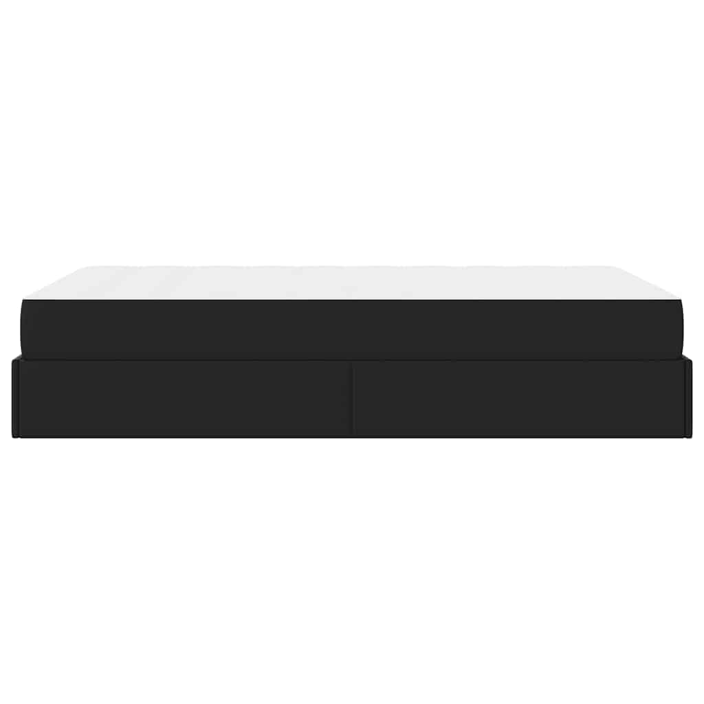 Cadre de lit avec matelas Noir 120 x 200 cm Faux cuir - XIOS
