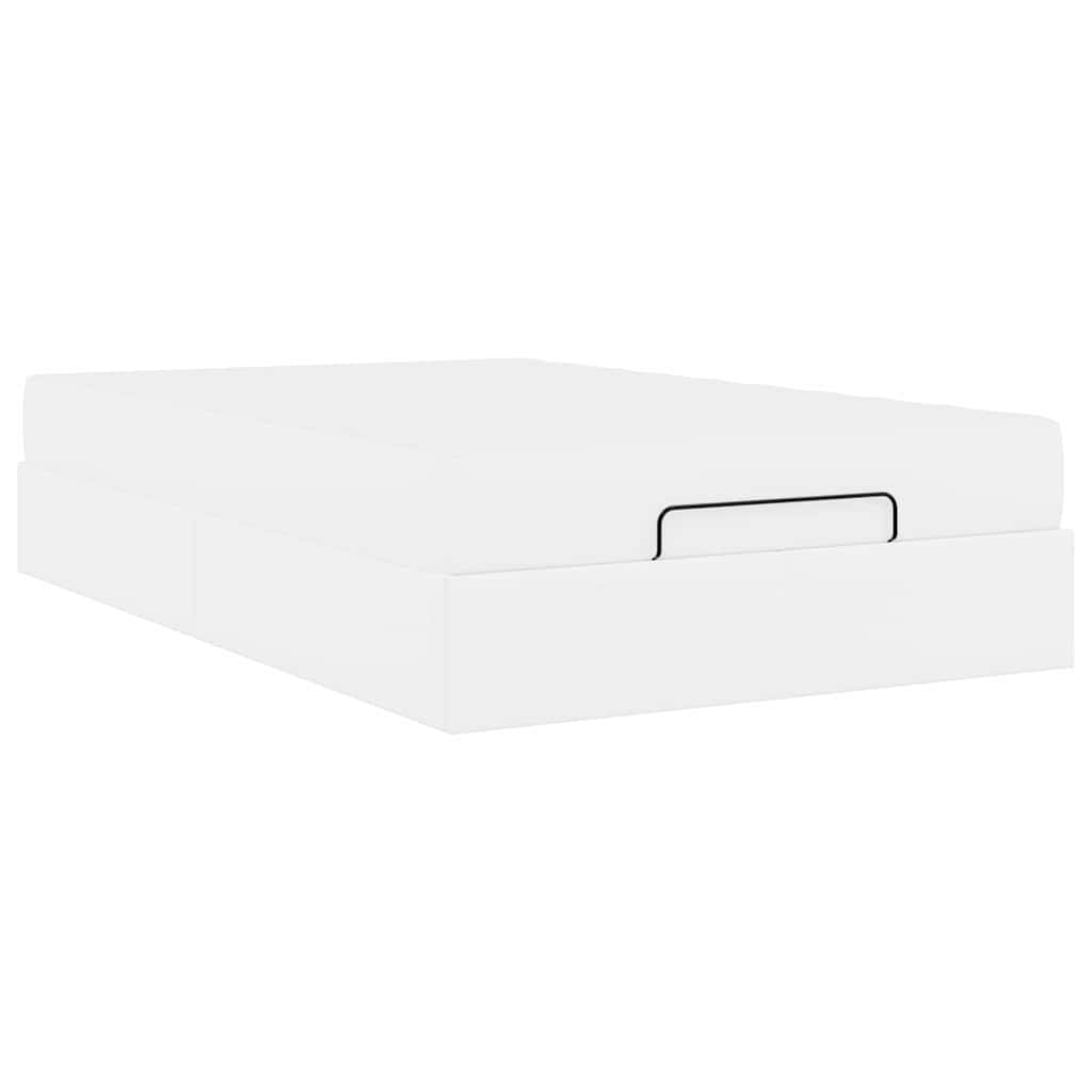 Cadre de lit avec matelas Blanc pur 120 x 200 cm Faux cuir - XIOS