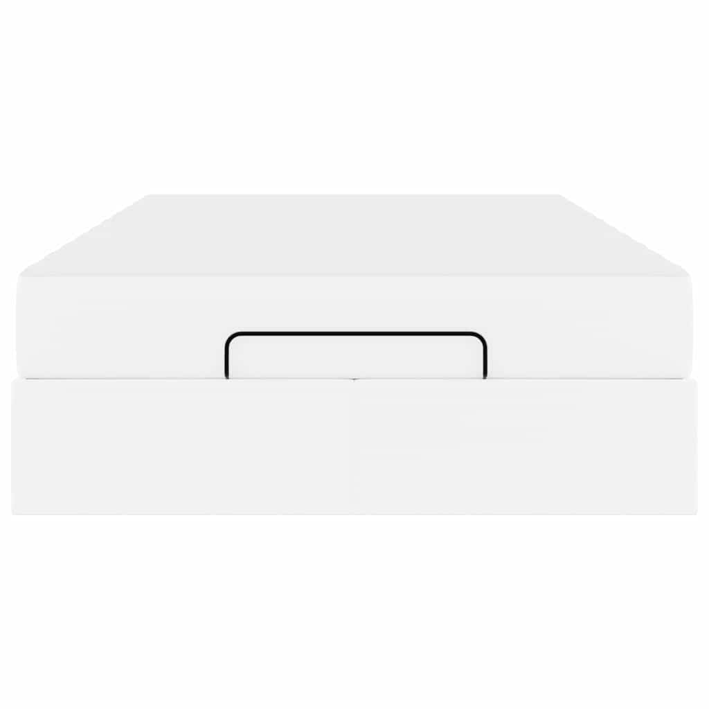 Cadre de lit avec matelas Blanc pur 120 x 200 cm Faux cuir - XIOS