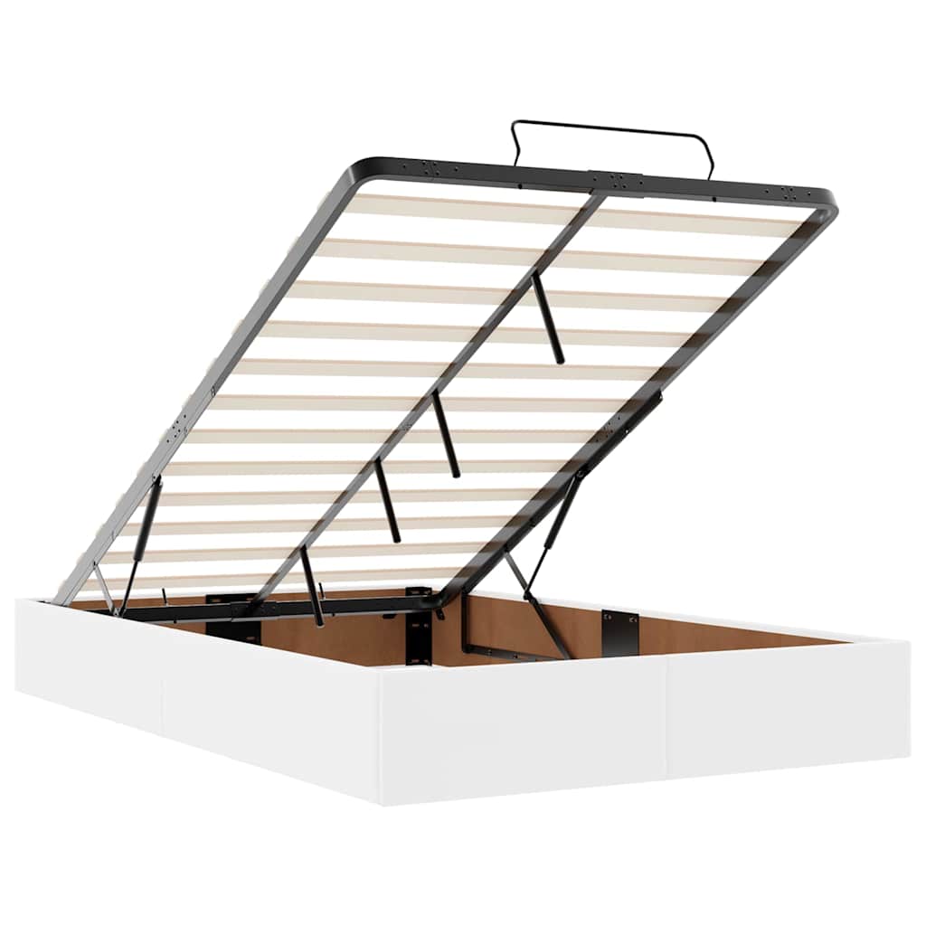 Cadre de lit avec matelas Blanc pur 120 x 200 cm Faux cuir - XIOS