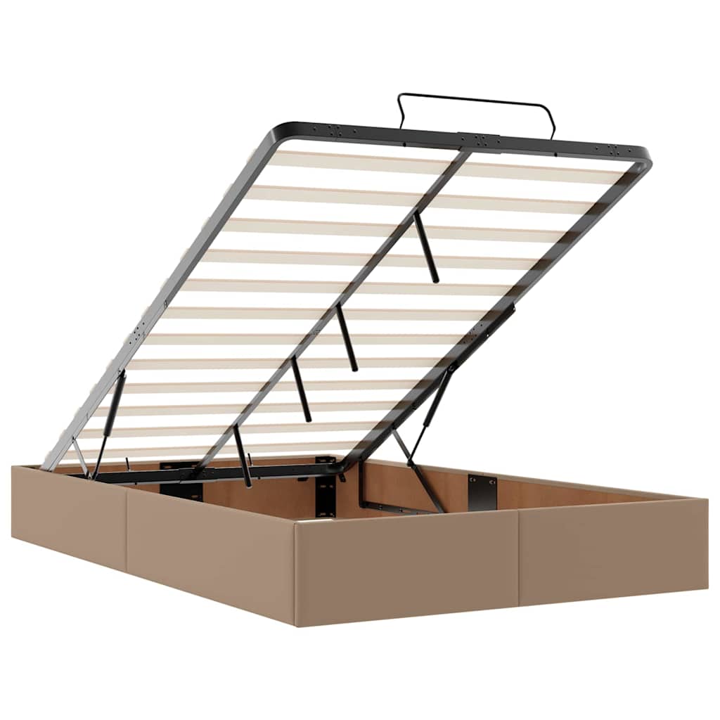 Cadre de lit avec matelas Cappuccino 120 x 200 cm Faux cuir - XIOS