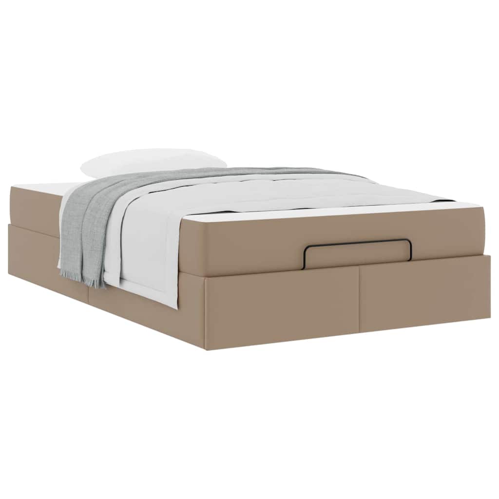 Cadre de lit avec matelas Cappuccino 120 x 200 cm Faux cuir - XIOS