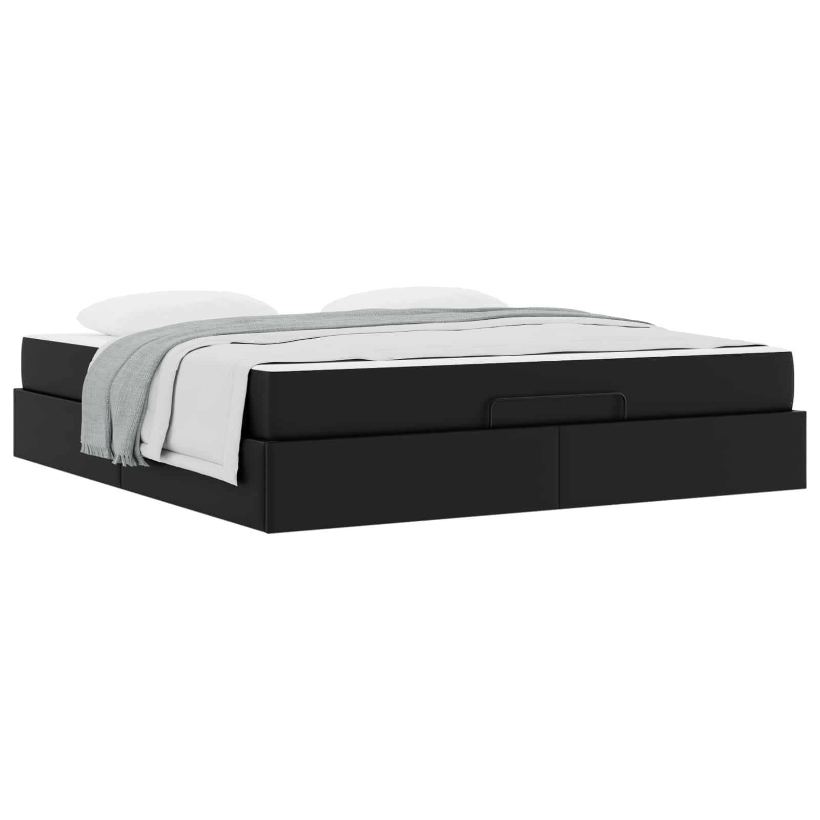 Cadre de lit avec matelas Autre 2 pcs Noir PVC - XIOS