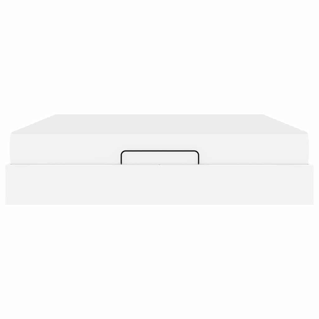 Cadre de lit avec matelas Blanc pur 180 x 200 cm Faux cuir - XIOS