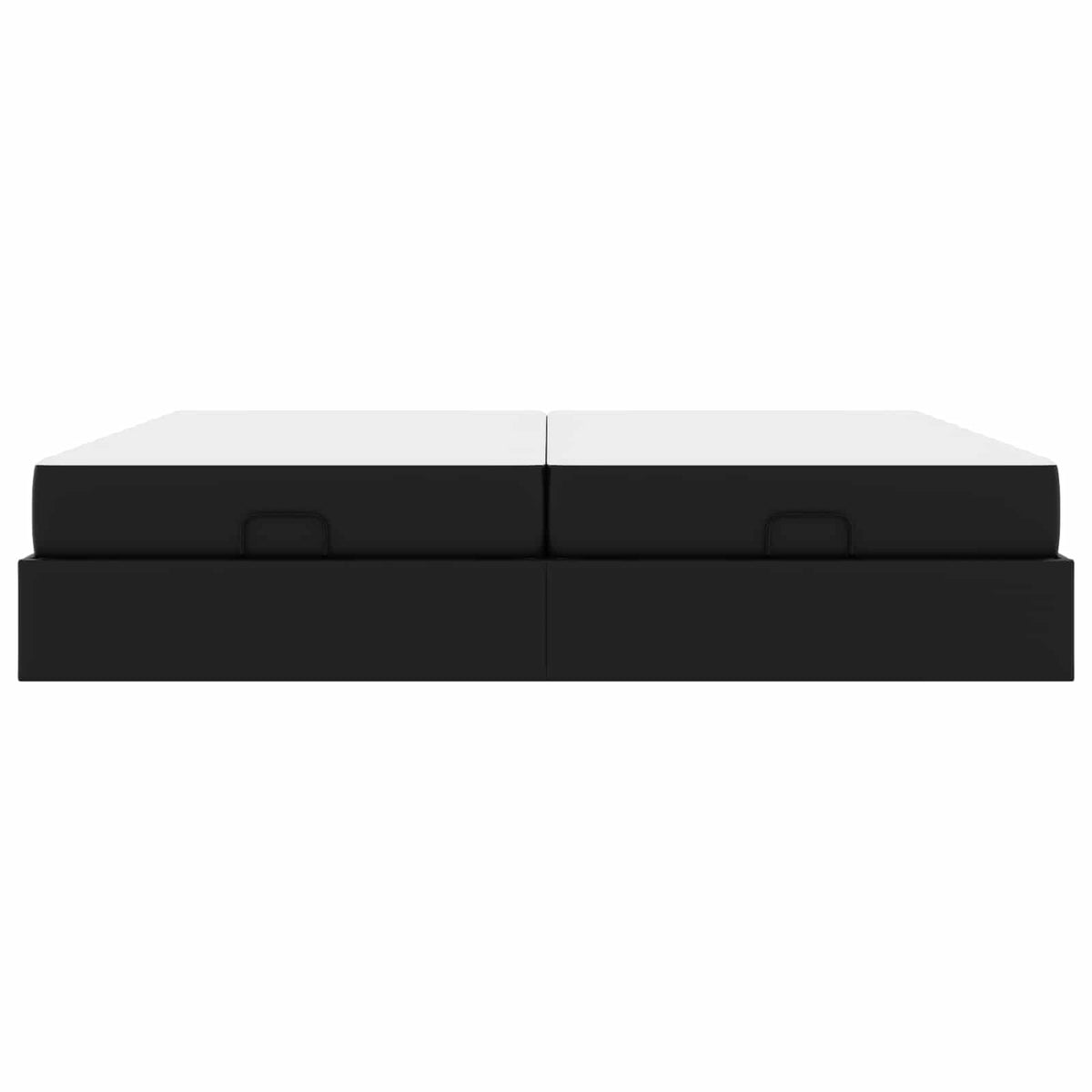 Cadre de lit avec matelas Autre 2 pièces Noir PVC