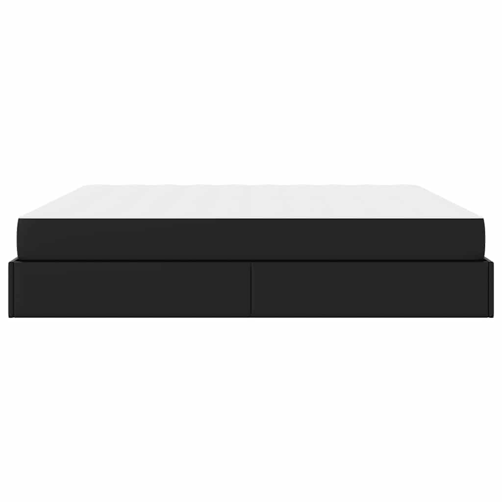 Cadre de lit avec matelas Noir 200 x 200 cm Faux cuir - XIOS