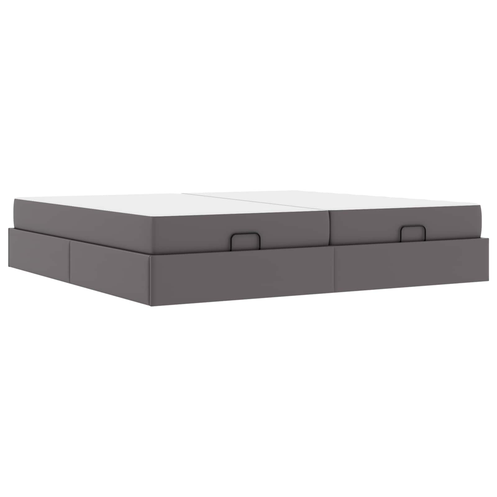 Cadre de lit avec matelas avec matelas 2 pcs Gris PVC - XIOS