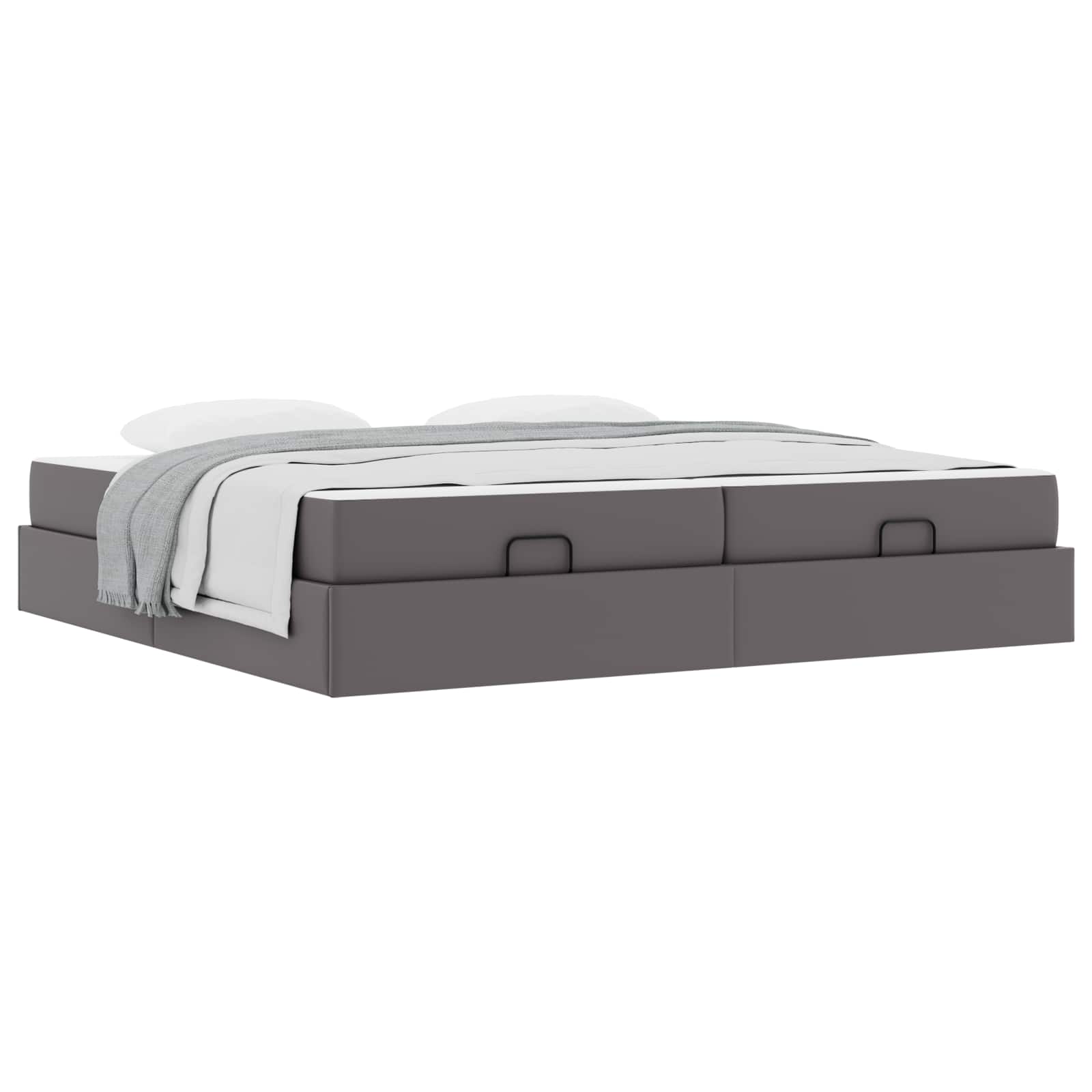 Cadre de lit avec matelas avec matelas 2 pcs Gris PVC - XIOS