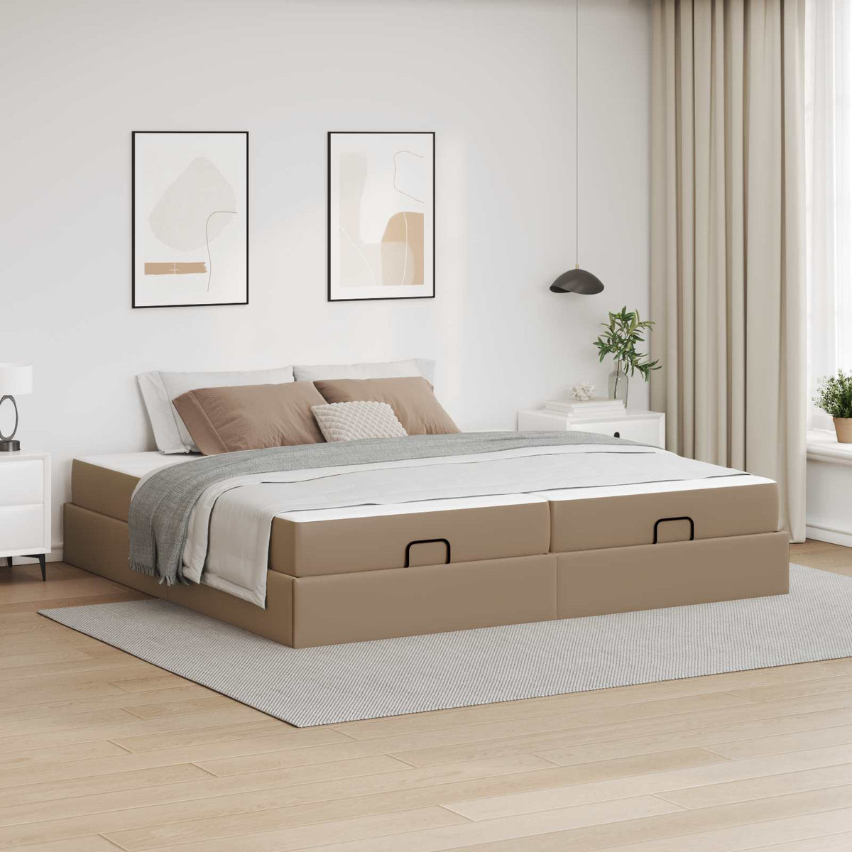 Cadre de lit avec matelas Autre 2 pièces Tan PVC