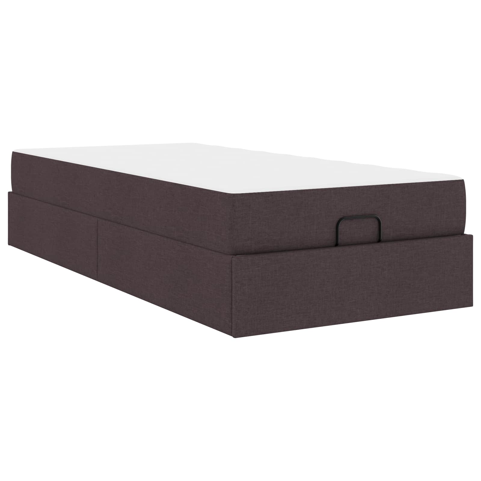 Cadre de lit avec matelas 2 pc Tan tissu