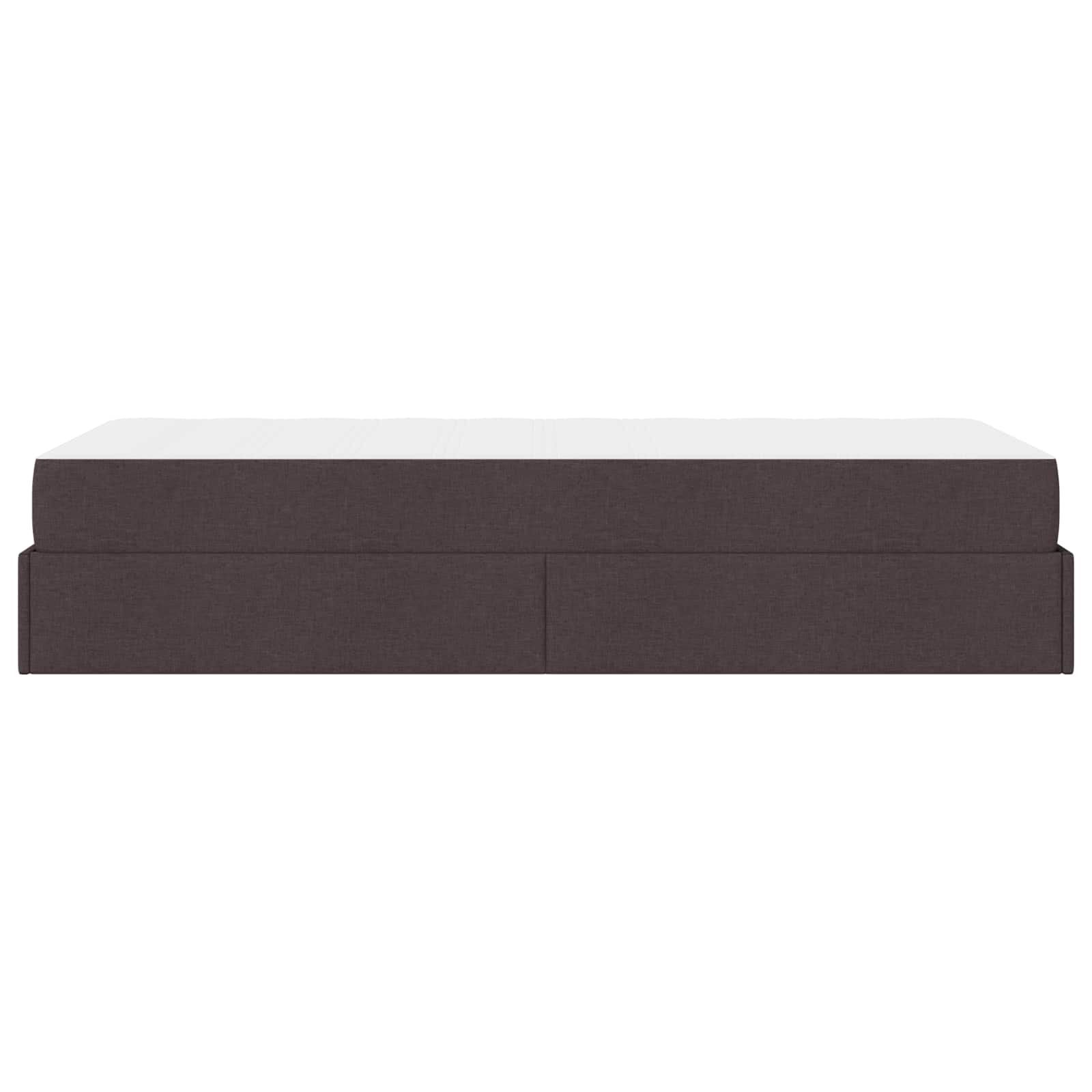 Cadre de lit avec matelas 2 pc Tan tissu