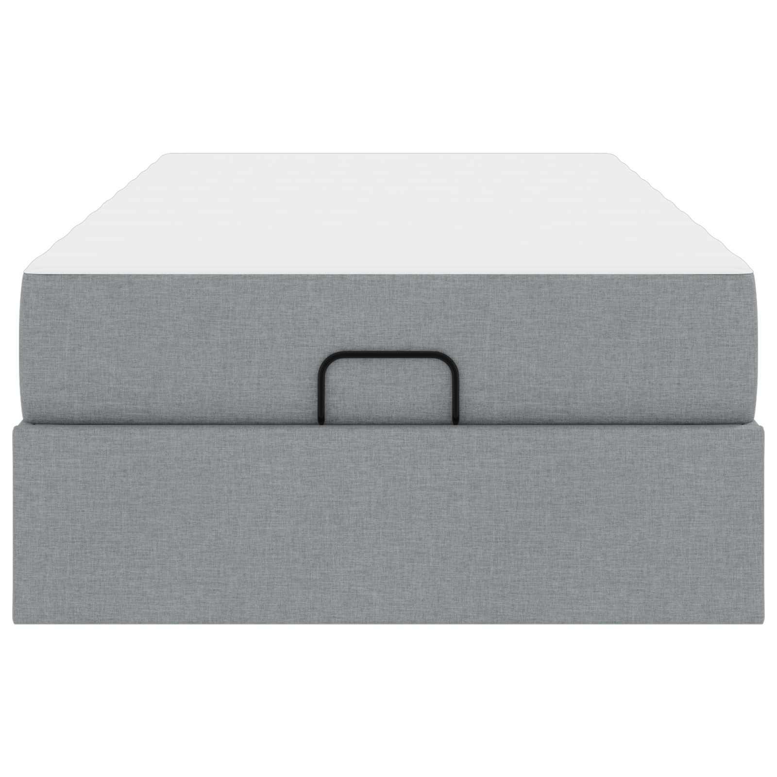 Cadre de lit avec matelas 2 pc Gris clair tissu