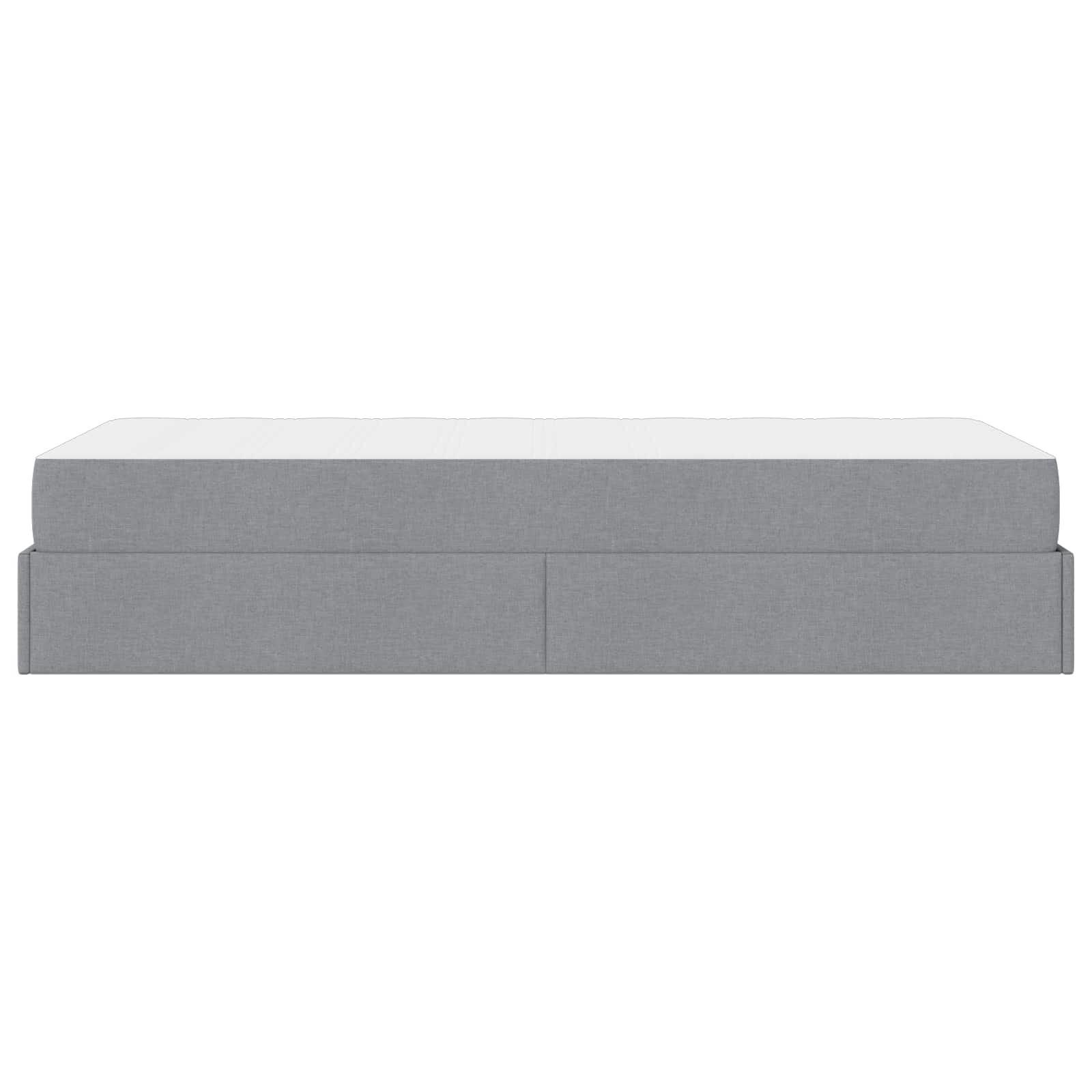 Cadre de lit avec matelas 2 pc Gris clair tissu