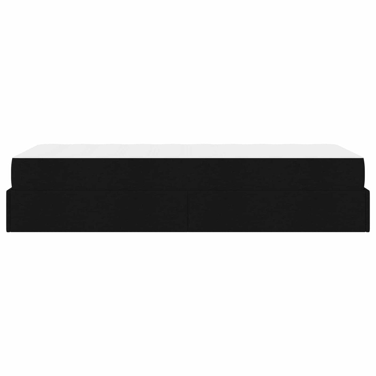 Cadre de lit avec matelas 2 pièces Noir tissu