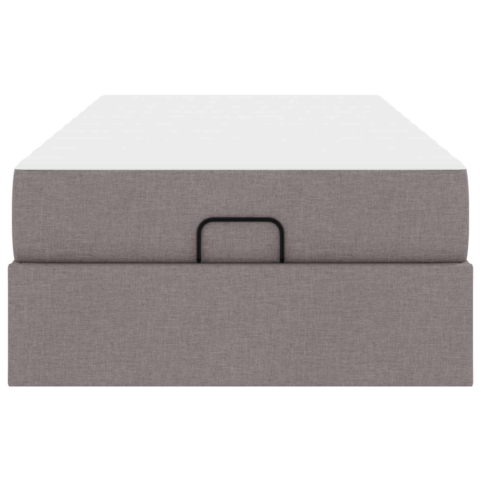 Cadre de lit avec matelas 2 pièces Taupe tissu