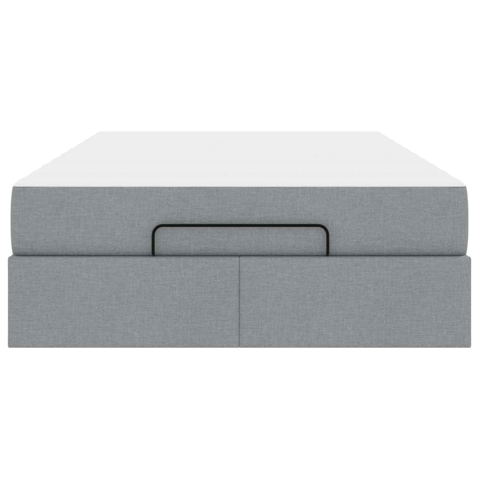 Cadre de lit avec matelas 2 pc Gris clair tissu