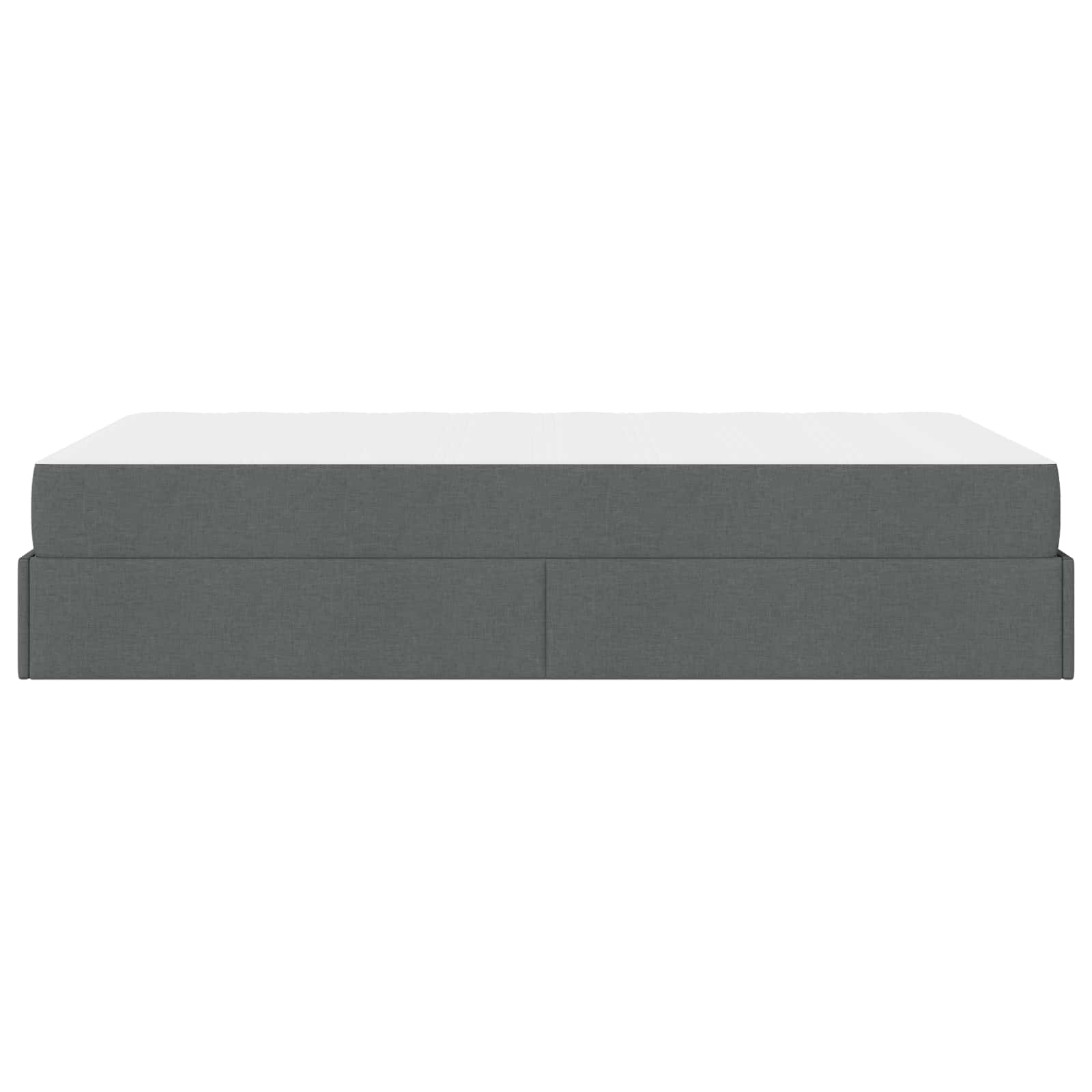 Cadre de lit avec matelas 2 pc Gris Foncé tissu