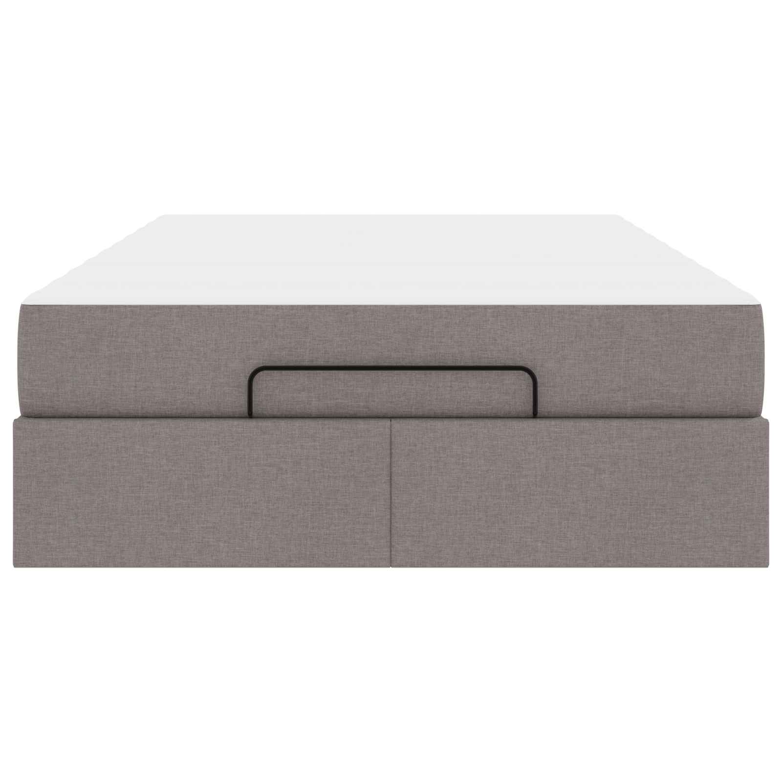 Cadre de lit avec matelas 2 pc Taupe tissu