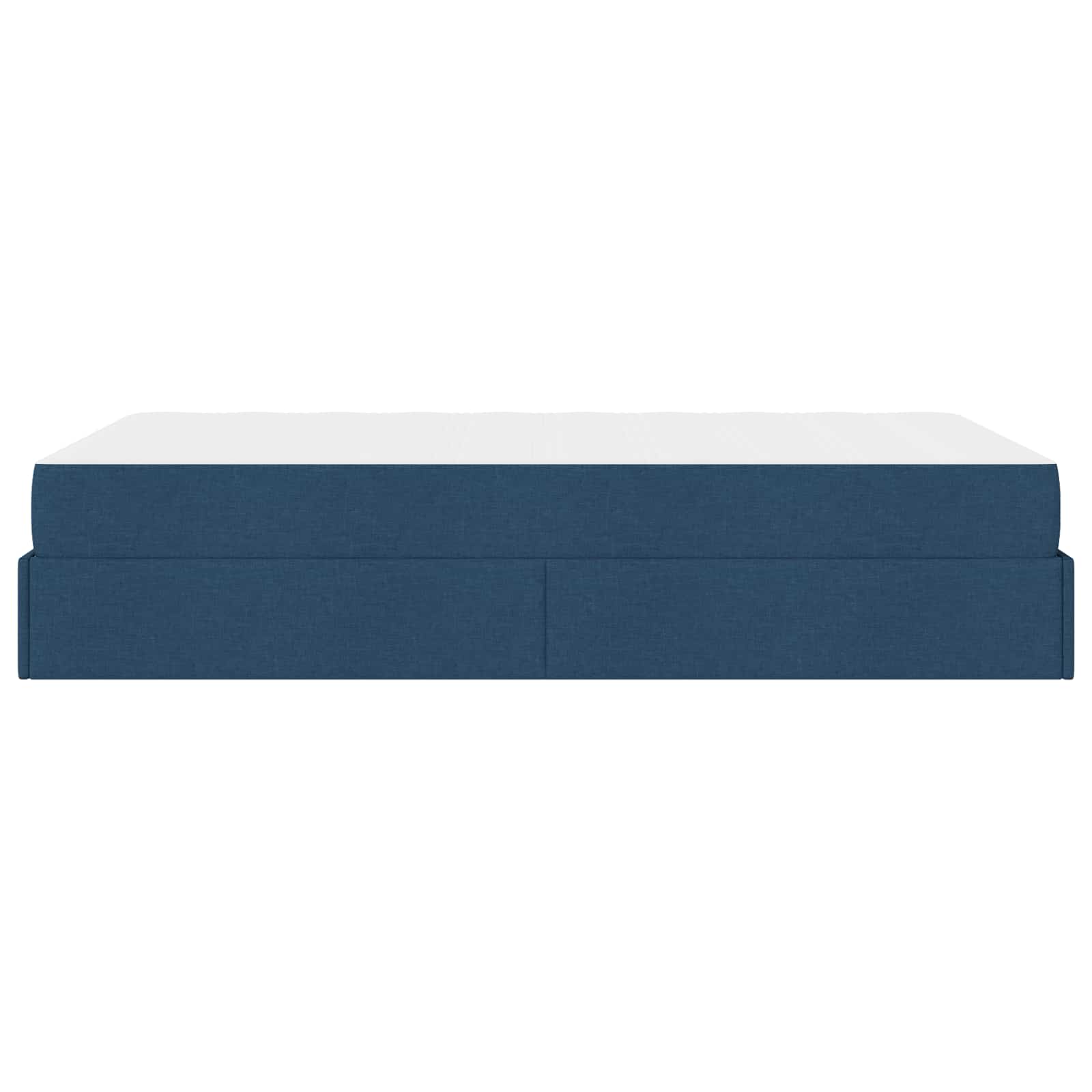 Cadre de lit avec matelas 2 pc Bleu tissu
