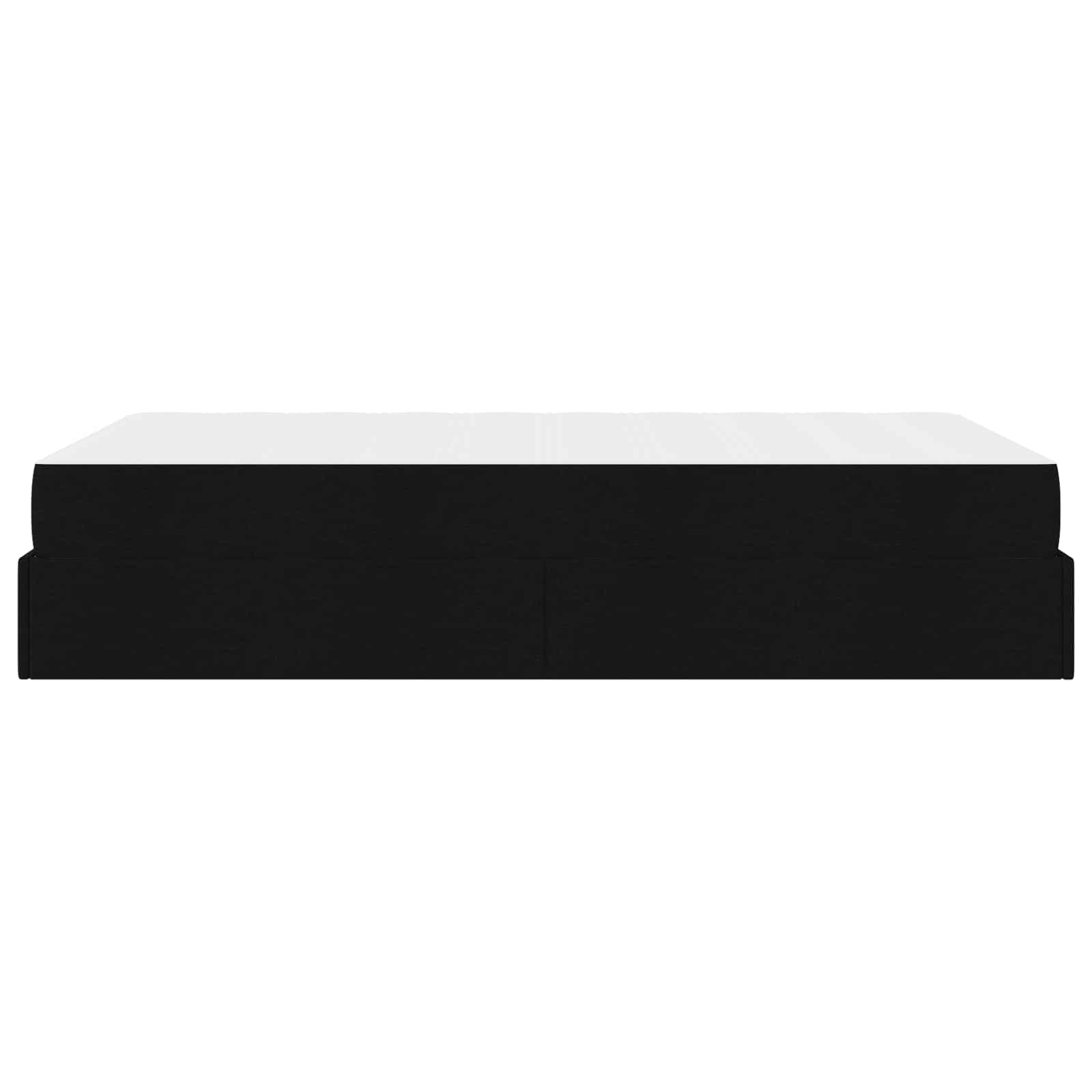 Cadre de lit avec matelas 2 pc Noir tissu