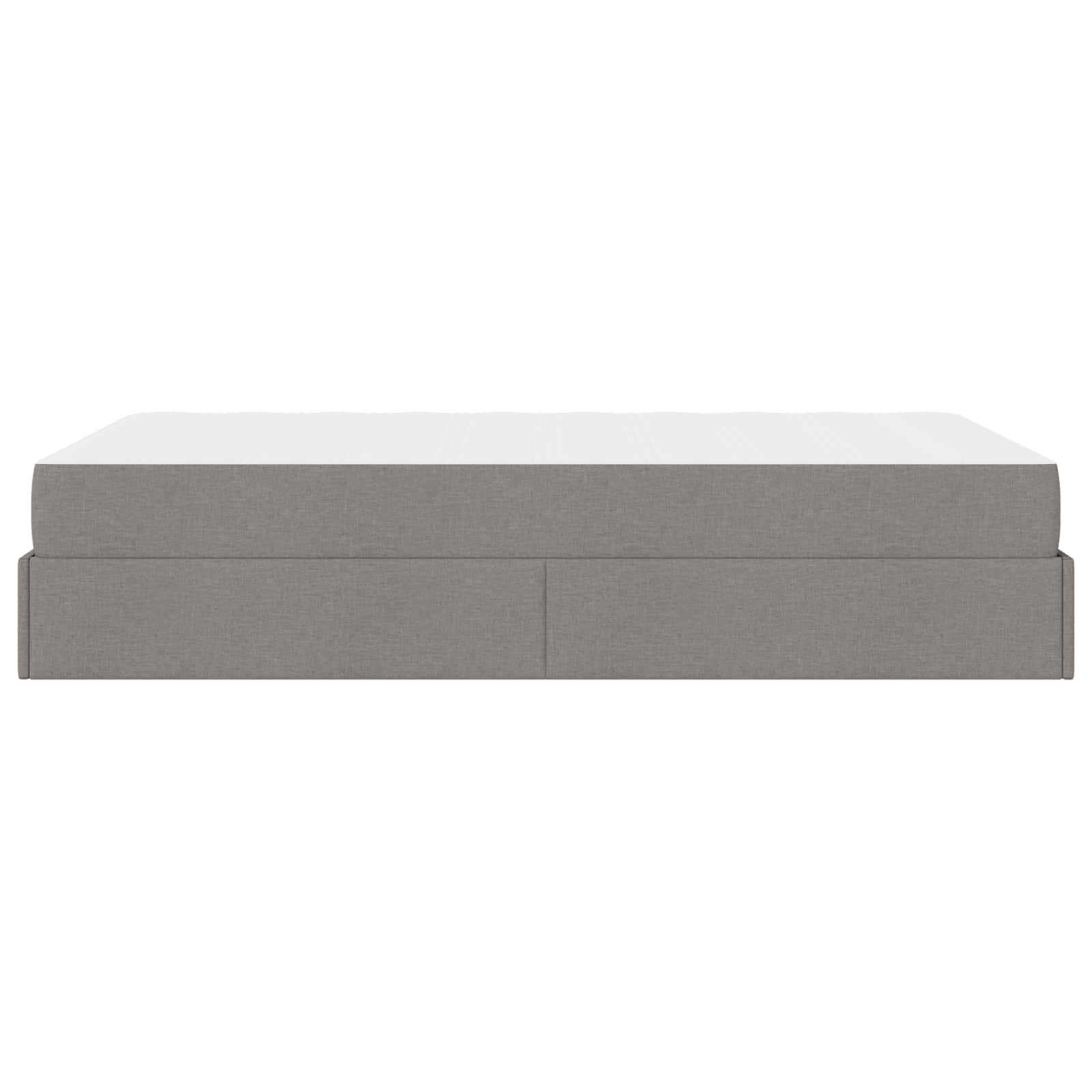Cadre de lit avec matelas 2 pc Taupe tissu